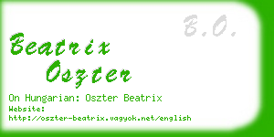 beatrix oszter business card